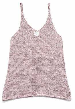 Harper Heritage Pink Marled V-Neck Knit Tank Top Size Medium